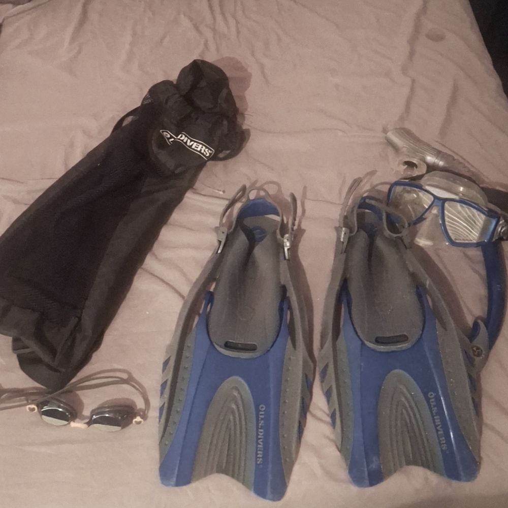 us divers snorkle set